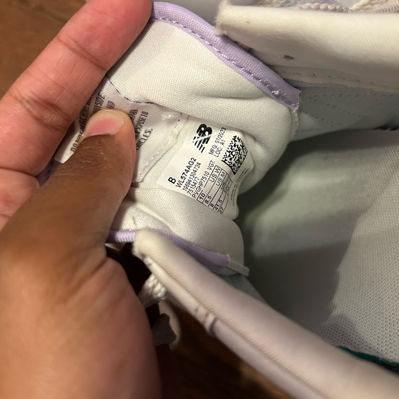 New Balance Light Gray and Cream Sneakers
